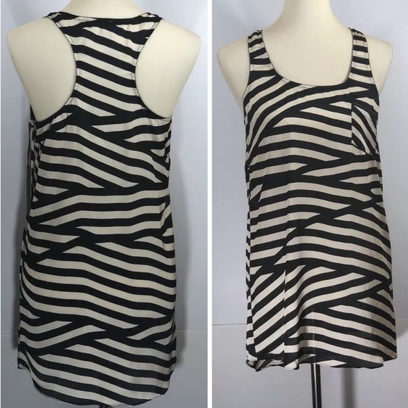 wilster Dresses & Skirts - Wilster Women Striped beige Black Tank Top Size S